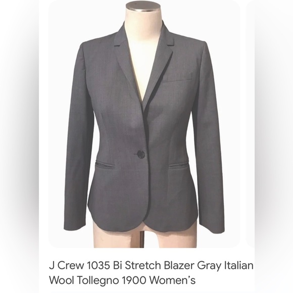 J. Crew Jackets & Blazers - J Crew women’s jacket/blazer. Grey. Size 4. J Crew 1035 Bi Stretch Tollegno 1900